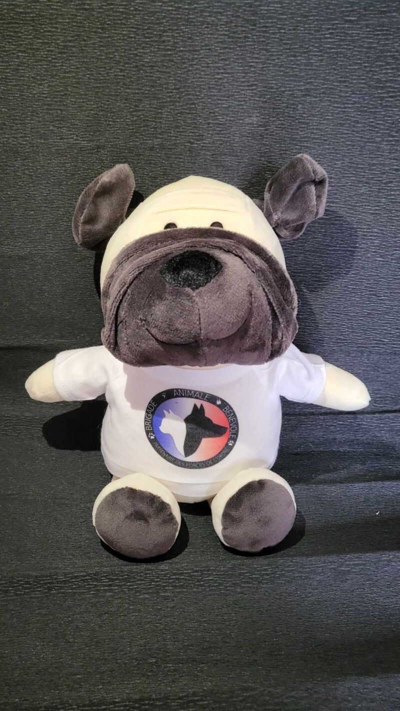 peluche de face brigade animale bénévole