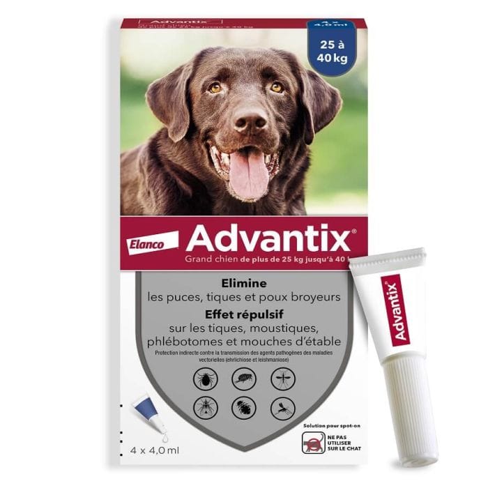 Advantix grand chien (25 - 40 kg) - 4 pipettes