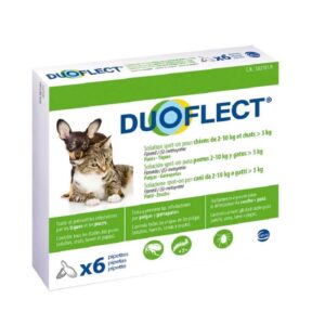 Don matériel : Duoflect Chien 2-10 kg et chat > 5kg 6 pipettes – 12 mois