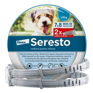 Don matériel :Seresto Collier Antiparasitaire Petit Chien x2