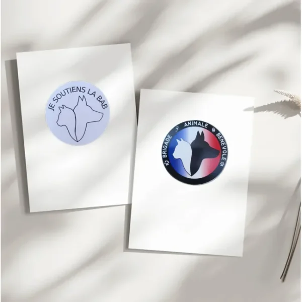 stickers bab couleur et blanc